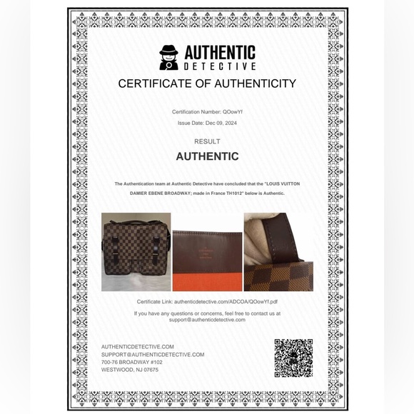 💃AUTHENTIC LOUIS VUITTON DAMIER BROADWAY 2WAY BUSINESS HANDBAG BROWN - Picture 10 of 10